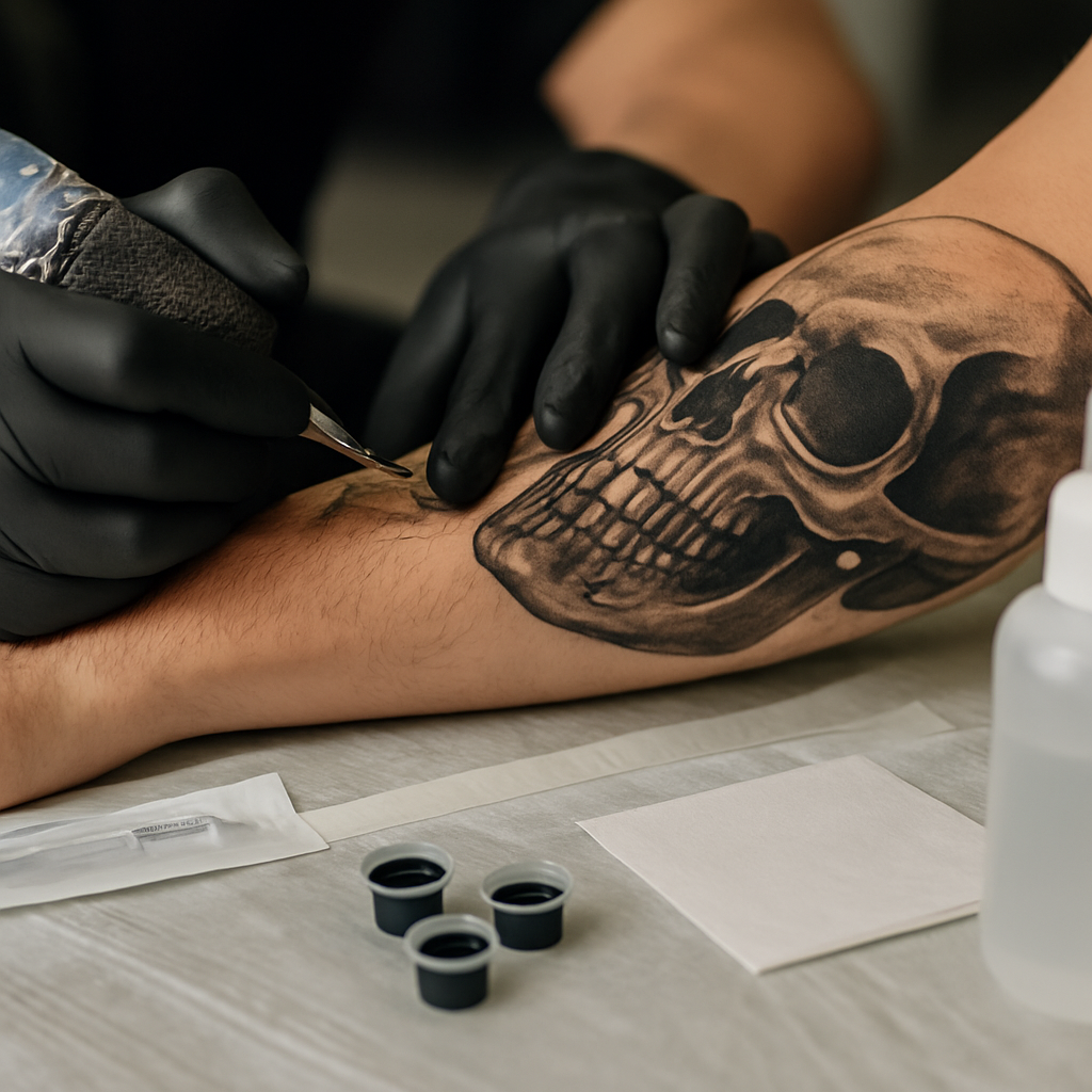 Hygiene und Sicherheit bei Totenkopf-Tattoos SprechenderTotenkopf 37cd1c0e cadc 4a31 9430 dd9b63eda667